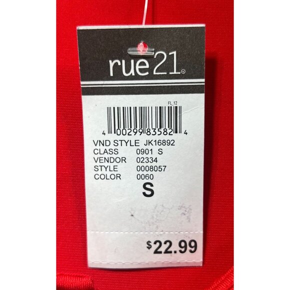 Rue 21 - Women's Short Sleeve V Neck Top - Red - Small - Picture 7 of 12